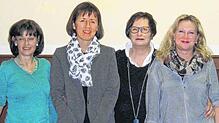 Das Vorstandsteam der Nachbarschaftshilfe: (von links) Schriftführerin Karin Stroppel, stellvertretende Vorsitzende Petra Keller, ...