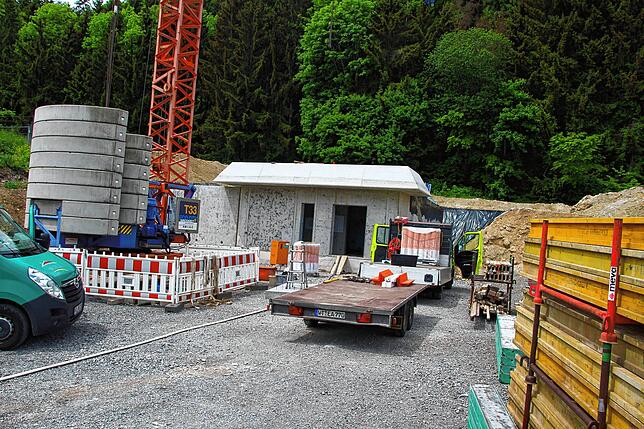 In Mauchen entsteht derzeit ein neuer Hochbehälter.