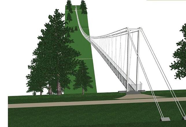 Visualisierung des Skywalk Todtmoos über dem Wehratal. Bild: RM Projekt
