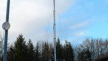 Der mobile Funkmast auf dem SV-Gelände in Bettmaringen. Bild: Ingrid Mann