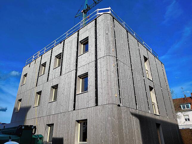 Die neue Flüchtlingsunterkunft in der Güttinger Straße.