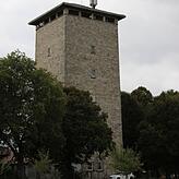 Auf dem Wasserturm befand sich einst ein Hochbehälter.