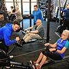 Voller Einsatz am Crossfit im Gesundheitsstudio Move: Das Bild zeigt im Vordergrund (von links) Studioleiter Daniel Rosenkranz, Dieter ...
