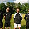 Die Trainer und Neuzugänge beim Landesligisten FV Marbach: (von links) Co-Trainer Fabian Schwarz, Oliver Burkhard, Drilon Fetahi und ...