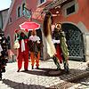 Zur Vorbereitung auf den Narrentag 2020 trafen sich die Figuren des Viererbundes (Überlinger Hänsele, Rottweiler Federahannes, Elzacher ...