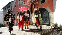 Zur Vorbereitung auf den Narrentag 2020 trafen sich die Figuren des Viererbundes (Überlinger Hänsele, Rottweiler Federahannes, Elzacher ...