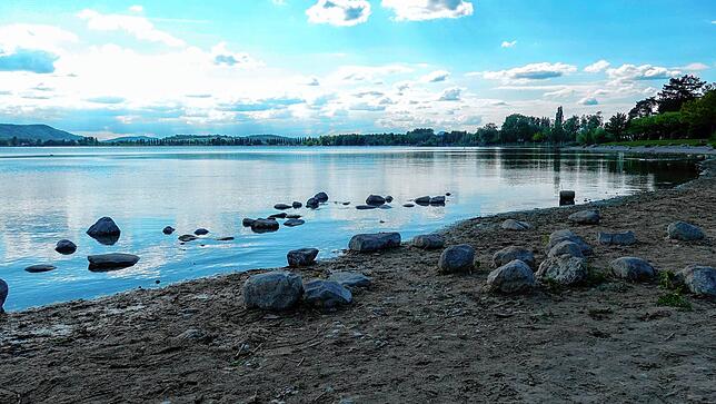 Auch in Radolfzell ist der niedrige Pegelstand des Bodensees zu sehen. Sollte das so bleiben, erleben wir einen ruhigen Mückensommer.