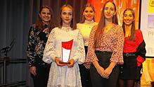 Die Turnerinnen des TV Überlingen wurden Mannschaft des Jahres 2020 in Überlingen (von links): Sarah Burger, Marisa de Almeida Andre, ...