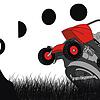Wie unsere Illustratorin die Szene sieht: Rasenpflege nach Mondphase, das bedeutete für einen Gartenfreund am Bodensee 14 Stunden ...