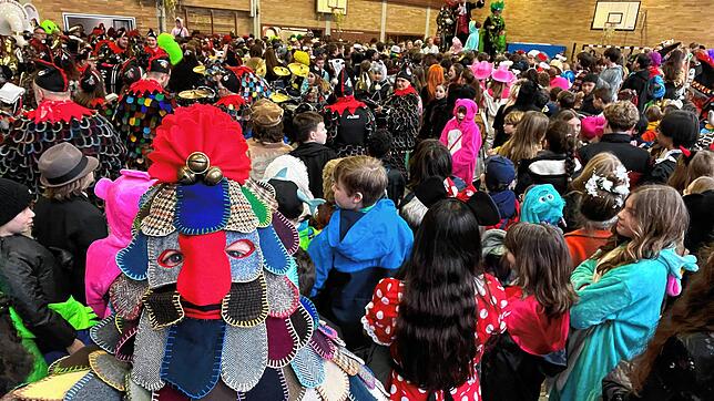 Endlich können die Schülerinnen die Schulbank verlassen und Fasnacht feiern. Die Blätzlebuebe befreien um 9 Uhr das Humboldt-Gymnasium. ...