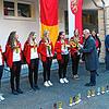 Beim Empfang der Deutschen Meisterinnen Sarah Bötzer (von links), Carina Paukstadt, Franziska Bötzer, Sabrina Bürßner, Alina Bötzer und ...