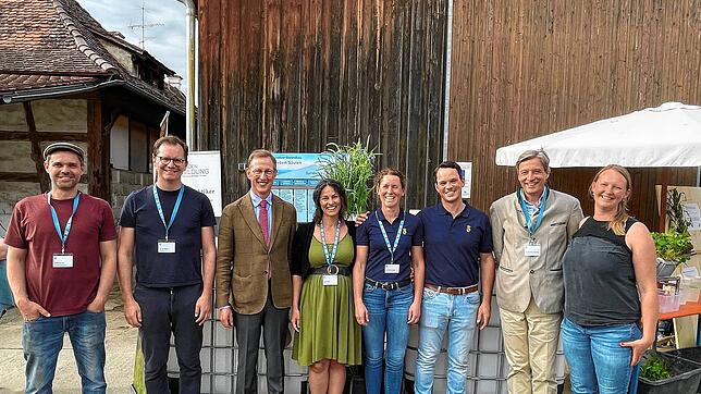 Benjamin Fäth (von links), Tim Nädele (beide Regenerate), Bernhard Markgraf von Baden, Jean Klotz (Regenerate), Nicola Gindele ...