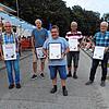 Der SV Niederhof hat fünf neue Ehrenmitglieder (von links): Walter Oeschger, Walter Langendorf, Werner Oeschger, Wolfgang Pache und ...
