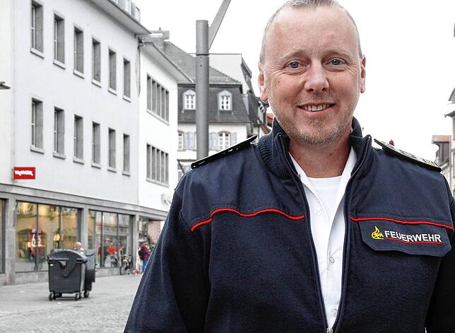 Markus Megerle – hier auf einem Bild vom September 2022 – ist hauptamtlicher Gesamtkommandant der Feuerwehr ...