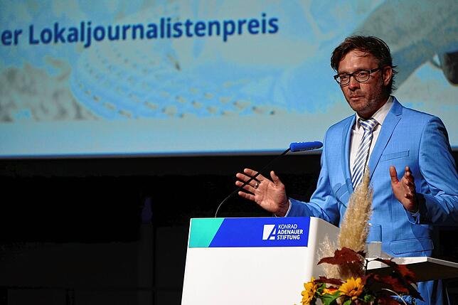 Festakt zur Verleihung des Deutschen Lokaljournalistenpreises der Konrad-Adenauer-Stiftung am 11. Oktober 2021 im Bodenseeforum ...