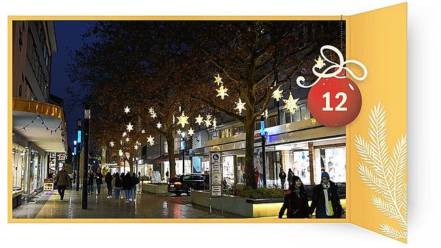 Es weihnachtet in der Stadt: Die Sterne der Straßendekoration in Singen erhellen die dunklen Abende in der City.