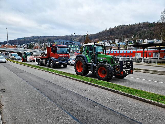 Bild 14: Protest der Landwirte &ndash; Bilder der Sternfahrt nach Horheim am Montag