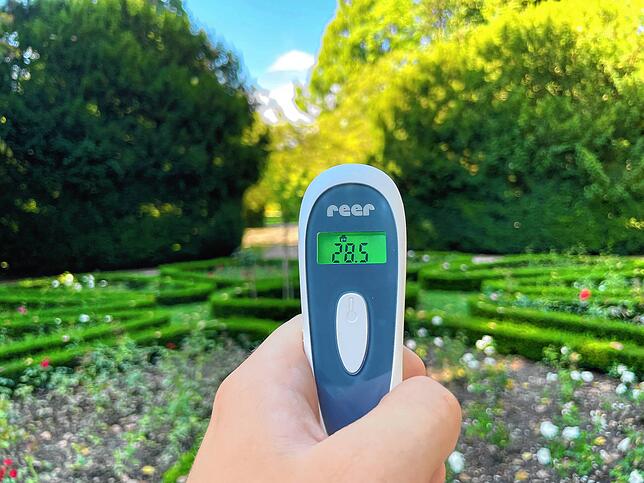 Der Tiefstwert im Stadtpark: 28,5 Grad liegen sogar knapp unter der Temperaturvorhersage des Tages – und mehr als 20 Grad unter dem ...