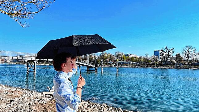 Kommt endlich der ersehnte Regen für den Bodensee? Am 10. April ist der Pegel noch sechs Zentimeter über dem Tiefstwert am selben Tag.