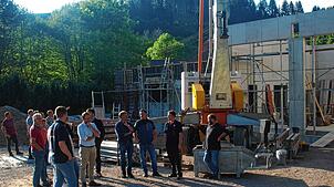 In der vorletzten Sitzung der Amtsperiode besichtigte der Gemeinderat die Baustelle eines wichtigen Projektes: Im Ortsteil Vogelbach ...