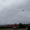 Ein Rettungshubschrauber im Anflug auf den Landeplatz. Noch hat &bdquo;Christoph 45&ldquo; seinen Standort in Friedrichshafen. Das ...
