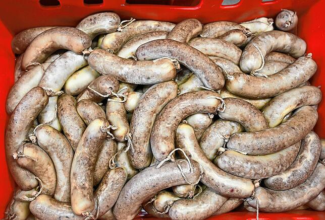 Ist bereits gegessen: Die Leberwurst zur närrischen Schlachtplatte.