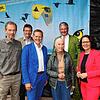 Jane Goodall ist hier am Brutstandort Kuchl in Österreich zu Gast. Von links: Projektmanager Johannes Fritz, Emanuel Liechtenstein ...