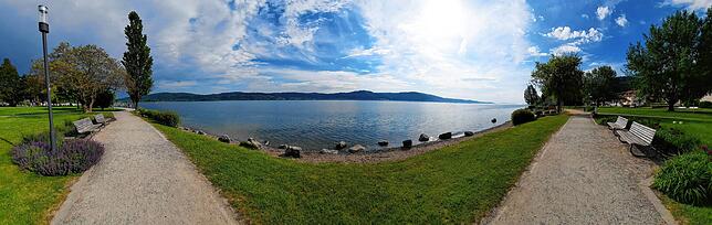 Panorama-Bild des Uferparks Bodman
