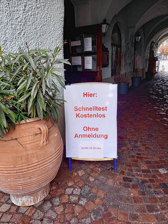 Auch im Gasthaus Turmstüble am Durchgang des Oberen Tors in Villingen läuft seit kurzem eine Schnellteststation auf Hochbetrieb.