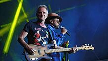 Sting bei seinem Auftritt 2018 mit Shaggy in Salem. Kommendes Jahr spielt er wieder ein Salem Open Air &ndash; das dritte seiner Karriere.