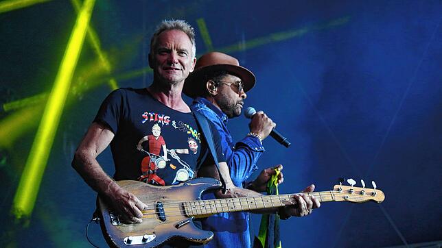 Sting bei seinem Auftritt 2018 mit Shaggy in Salem. Kommendes Jahr spielt er wieder ein Salem Open Air &ndash; das dritte seiner Karriere.