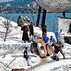 Proben-Szene aus „Der Freischütz“ auf der Seebühne: In Bregenz geht es dieses Mal ausgesprochen winterlich zu.