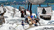 Proben-Szene aus „Der Freischütz“ auf der Seebühne: In Bregenz geht es dieses Mal ausgesprochen winterlich zu.