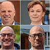 Sechs Kandidaten stellen sich zur OB-Wahl in Überlingen: Jan Zeitler, Martin Hahn, Dennis Michels (oben, von links), Olaf Wübbe, Thomas ...