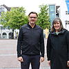 Andreas Joos, Vorstandsmitglieder der Aktionsgemeinschaft Radolfzell, und Nina Hanstein, Geschäftsführerin der Tourismus und ...