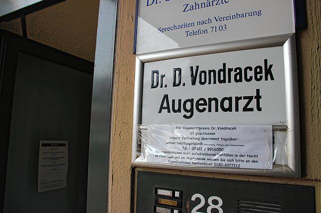 Die Augenarztpraxis ist seit dem Frühjahr geschlossen.
