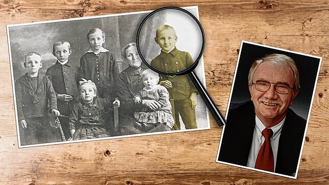 Rainer Brandt (rechtes Foto) aus Bremervörde suchte nach Informationen über Heinrich Grotheer (rechts auf dem Familienfoto), dem ...