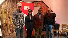 Sie vertreten die SPD im Landkreis Waldshut, in Berlin und in Bad Säckingen (von links): Peter Schallmayer, Rita Schwarzelühr-Sutter, ...