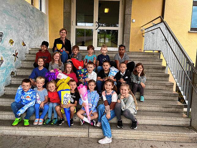 Wiestorschule Überlingen: Die jahrgangsübergreifende Klasse E4 mit Klassenlehrerin Susanne Heist.