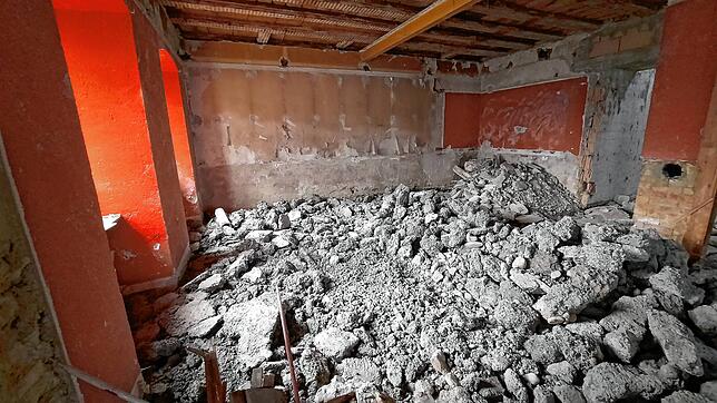 Hier war ein Nebenzimmer in der Gaststätte.