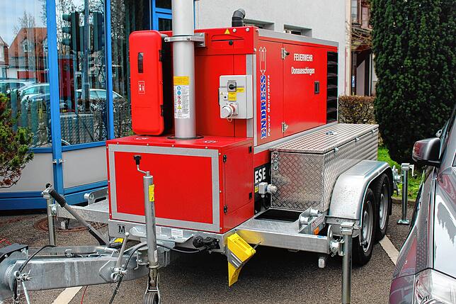 Mit diesem Strom-Aggregat wird die komplette Feuerwache versorgt.