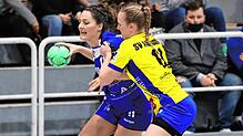 Zufrieden mit der Runde: Rebecca Maier (links) vom TuS Steißlingen und Katharina Bok (SV Allensbach).