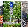 Ganz schon viele Verkehrszeichen inzwischen, um das Parken von E-Fahrzeugen zu ermöglichen: am Villinger Bahnhof, in der Brigachstraße ...