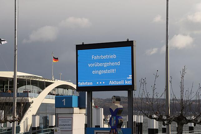 Seit 8.45 Uhr ruht der Fährbetrieb zwischen Konstanz und Meersburg.