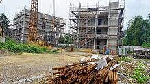 Eines der Wohnprojekte in Rielasingen-Worblingen: 2023 entstanden an der Aachaue drei von insgesamt 19 Wohnblöcken.