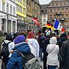 Rund 60 Teilnehmer kamen laut Polizeiangaben am Montag, 8. Januar, auf der Markstätte zur &bdquo;Friedens-Demo&ldquo; zusammen.