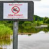 Im Jahr 2019 wurde der See schon einmal gesperrt. Damals wiesen Schilder auf die Blaualgen hin.
