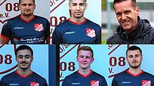 Neue Gesichter: Trainer Christian Lais (oben rechts) freut sich auf die neue Saison mit den Zugängen (oben, von links) Lukas Walleser, ...