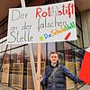 Eines der prägenden Bilder des Aufstands der Ortschaften gegen die Schulpläne der VS-Stadtverwaltung: Janik Volk, Tannheimer ...