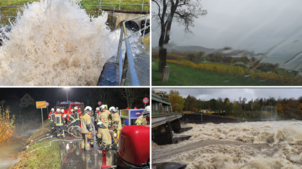 November Rain: Bilder einer Region unter Dauerregen. Im Bodenseekreis musste die Feuerwehr ausrücken. Am Hochrhein stürzen die Fluten ...
